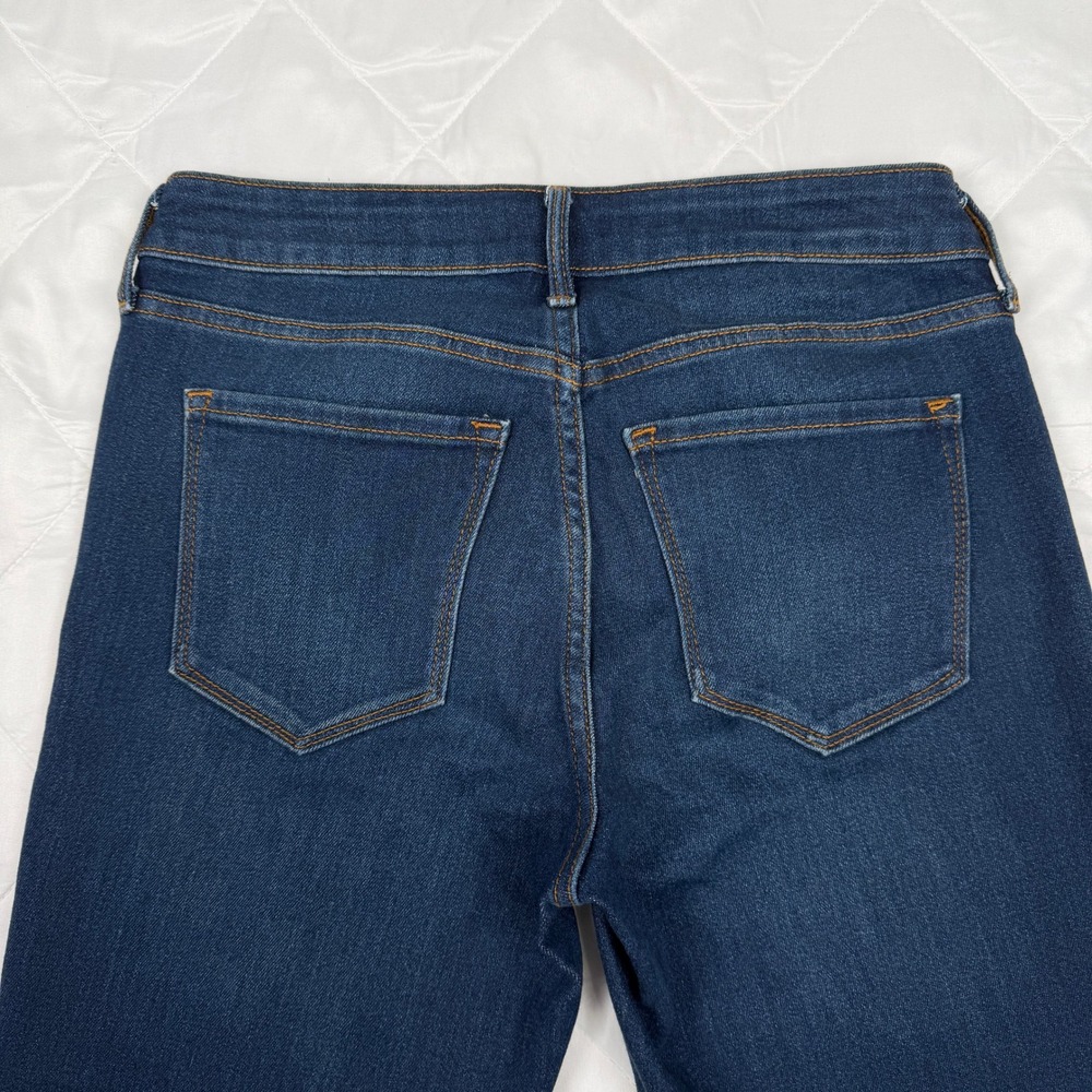 Old Navy Jeans Womens 4 Mid Rise Power Slim‎ Straight Dark Wash Stretch 29x29 - Picture 3 of 9